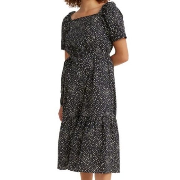 Levi's Dresses & Skirts - JR410 Levi's Black Bailey Cotton Floral Midi Dress Size S